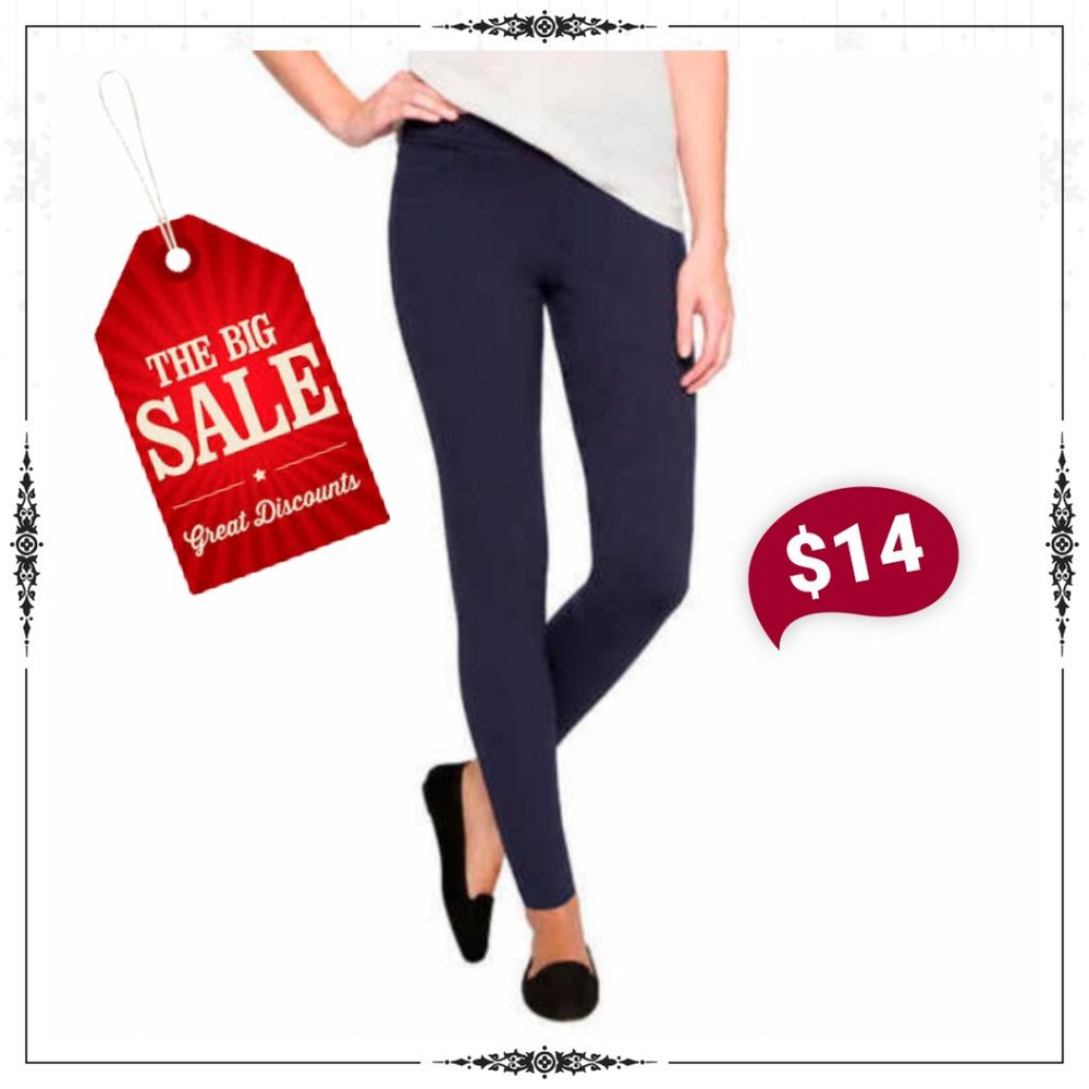 Matty M Ladies Legging Thicker Material Wide Waist - Picture 1 of 3